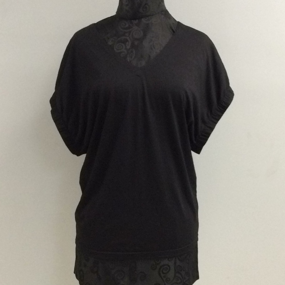 Helmet Lang Short Sleeved Blouse